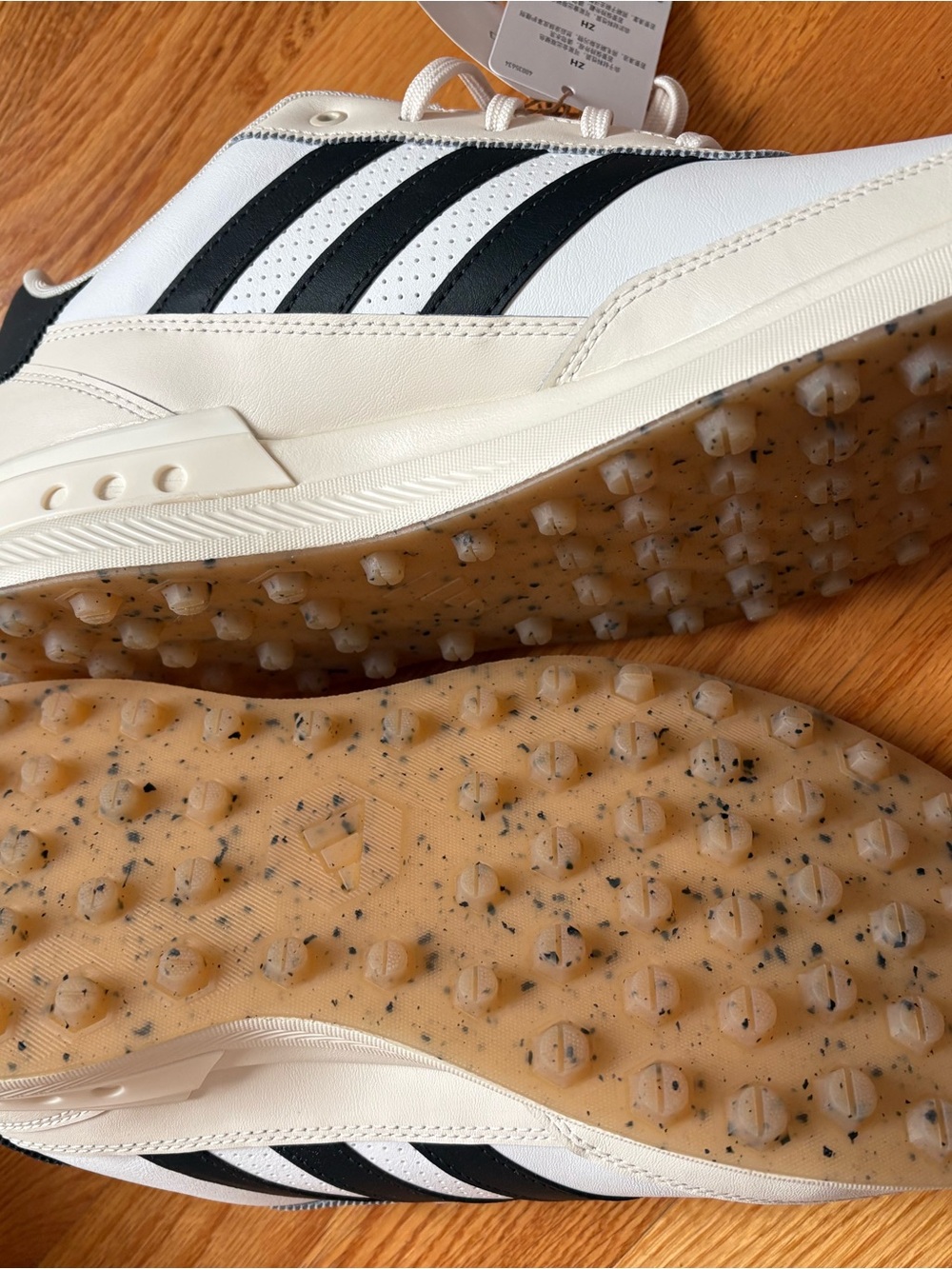 adidas Men’s White Sneakers with Black Three-Stripes